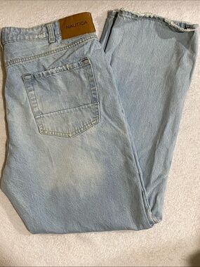 Nautica Men's Light Blue Original Relaxed Fit Denim Jeans 38/32